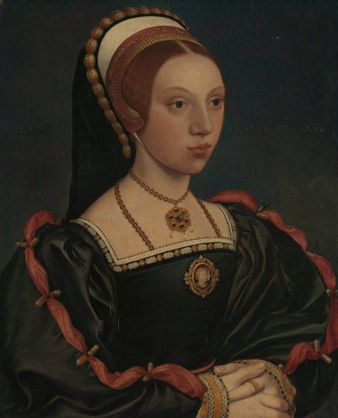 Portrait of a Young Woman  by Hans Holbein The Younger - Hand-Painted Oil Painting Reproduction