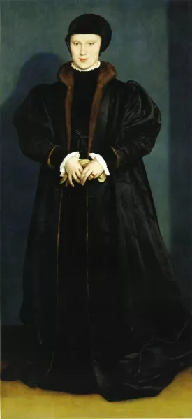 Portrait of Christina of Denmark Oil painting by Hans Holbein The Younger