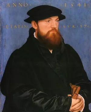 Portrait of De Vos van Steenwijk by Hans Holbein The Younger - Oil Painting Reproduction