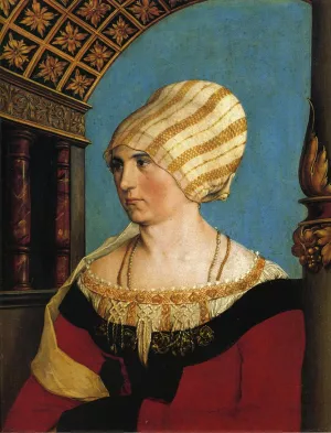 Portrait of Doprothea Meyer, nee Kannengiesser by Hans Holbein The Younger - Oil Painting Reproduction
