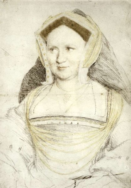 Portrait of Lady Mary Guildford by Hans Holbein The Younger - Hand-Painted Oil Painting Reproduction