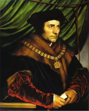 Portrait of Sir Thomas More by Hans Holbein The Younger - Oil Painting Reproduction