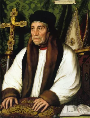 Portrait of William Warham, Archbishop of Canberbury Oil painting by Hans Holbein The Younger