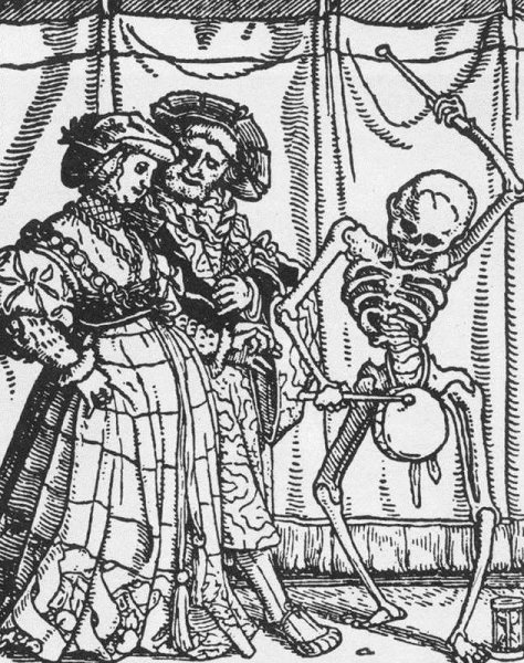 Main Product Photo of The Noble Lady from Dance of Death Painting by Hans Holbein The Younger