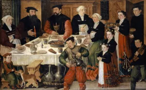 Bildnis der Familie des Hans Rudolf Faesch by Hans Hug Kluber Oil Painting