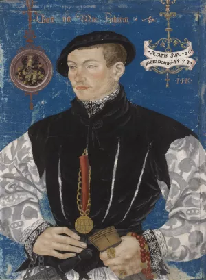 Portrait of Hans Rispach by Hans Hug Kluber Oil Painting