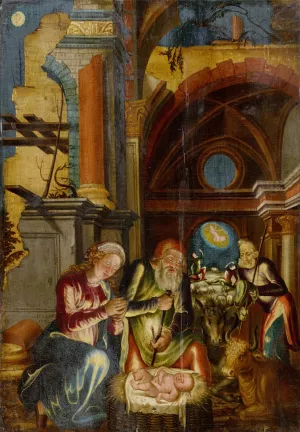 The Nativity by Hans Hug Kluber Oil Painting
