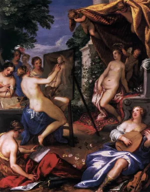 Allegory of the Arts by Hans I Rottenhammer Oil Painting