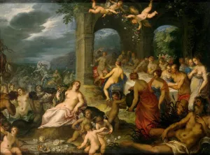 Feast of the Gods by Hans I Rottenhammer - Oil Painting Reproduction