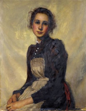 Portrait Of Marguerite Lendorff, Sister Of The Artist by Hans (Johann) Ludwig Lendorff Oil Painting