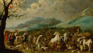 Entry Into Noah's Ark by Hans Jordaens III Oil Painting