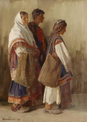 Slowakische Bauern by Hans Larwin Oil Painting