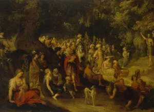 Sermon of St John the Baptist by Hans lll Jordaens Oil Painting