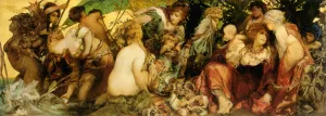 Abundantia - The Gifts of the Sea by Hans Makart - Oil Painting Reproduction