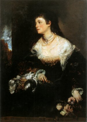 Adele Grafin Waldstein-Wartenberg by Hans Makart Oil Painting