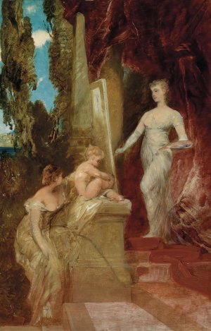 Allegorie Der Malerei by Hans Makart Oil Painting