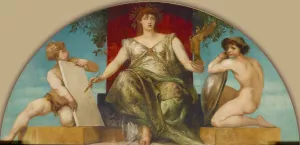Allegory of the Law and Truth of Representation by Hans Makart Oil Painting