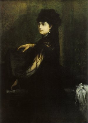 Amalie Makart am Klavier by Hans Makart Oil Painting