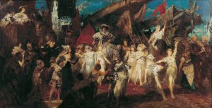 Charles V enters Antwerp by Hans Makart Oil Painting