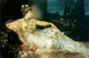 Charlotte Wolter als Messalina by Hans Makart - Oil Painting Reproduction