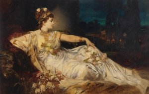 Charlotte Wolter als Messalina by Hans Makart Oil Painting