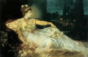 Charlotte Wolter als 'Messalina' painting by Hans Makart