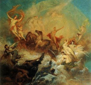 Der Sieg des Lichts Uber die Finsternis by Hans Makart Oil Painting