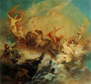 Der Sieg des Lichts Uber die Finsternis by Hans Makart - Oil Painting Reproduction