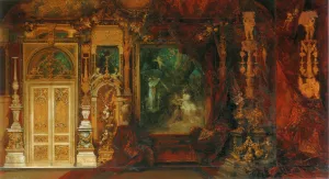 Der Sommernachstraum, Entwurf zur Dekoration eines Raumes in der Hermesvilla by Hans Makart Oil Painting
