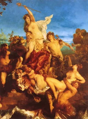 Der Triumph der Ariadne Detail by Hans Makart - Oil Painting Reproduction