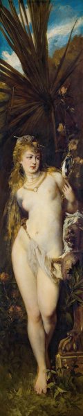 Die funf Sinne; Das Gesicht by Hans Makart Oil Painting