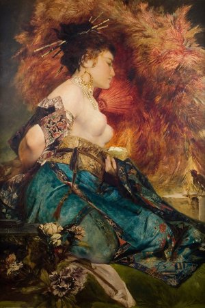 Die Japanerin by Hans Makart Oil Painting