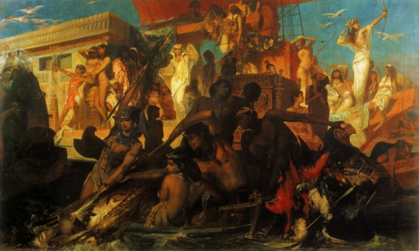 Main Product Photo of Die Niljagd der Kleopatra Painting by Hans Makart