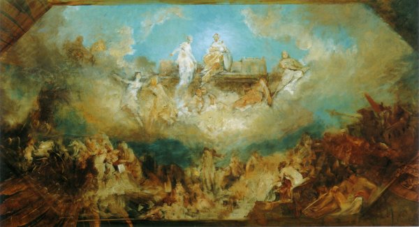 Main Product Photo of Die Versenkung des Nibelungenhortes in den Rhein Painting by Hans Makart