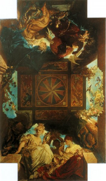 Main Product Photo of Die Vier Weltteile Painting by Hans Makart