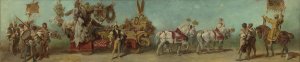 Entwurf zum Festzug 1879 - Die Bekleidungsindustrie by Hans Makart Oil Painting