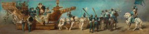 Entwurf zum Festzug 1879 - Die Donaudampfschifffahrtsgesellschaft by Hans Makart Oil Painting