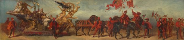 Main Product Photo of Entwurf zum Festzug 1879 - Die Eisenbahner  Painting by Hans Makart