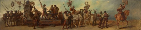 Main Product Photo of Entwurf zum Festzug 1879 - Die Schmiede  Painting by Hans Makart