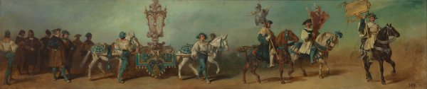 Main Product Photo of Entwurf zum Festzug 1879 - Die Spengler  Painting by Hans Makart