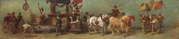 Main Product Photo of Entwurf zum Festzug 1879 - Die Tischler, Drechsler und Binder  Painting by Hans Makart