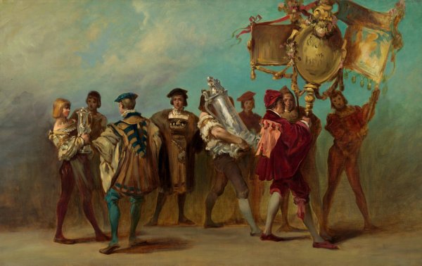 Main Product Photo of Entwurf zum Festzug 1879 - Graveure und Erzgieser  Painting by Hans Makart