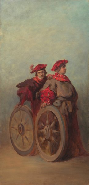 Entwurf zum Festzug 1879 - Zwei Wagnergesellen by Hans Makart Oil Painting