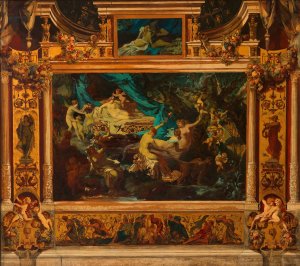 Entwurf zum Vorhang des Stadttheaters by Hans Makart Oil Painting
