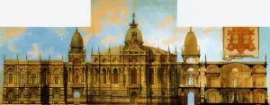Entwurfe fur Einen Palast, Rueckseit und aufgeklebter Grundriss by Hans Makart Oil Painting