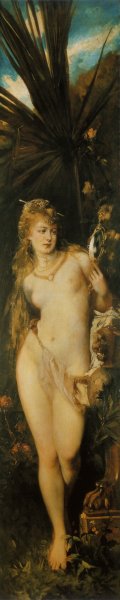Gesicht by Hans Makart Oil Painting