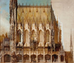 Gotische Grabkirche St. Michael, Seitenansicht by Hans Makart Oil Painting
