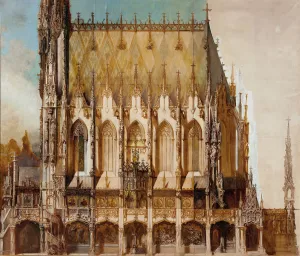 Gotische Grabkirche St. Michael, Seitenansicht by Hans Makart Oil Painting