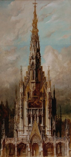 Gotische Grabkirche St. Michael, Turmfassade by Hans Makart Oil Painting