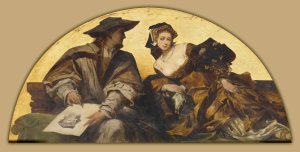 Hans Holbein the Younger by Hans Makart Oil Painting